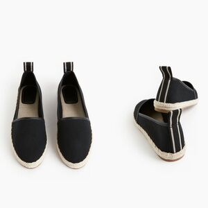 H&M Canvas Espadrilles – Black – Size 7 (Fits Like 7.5) – New With Tags